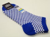 スニーカーソックス チェック 11450-NZ GR/WHスカイブルー/白