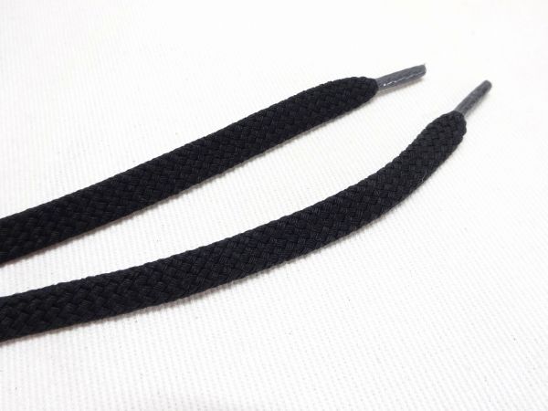 靴ひもスニーカー石目ヒラ 150cm クロ