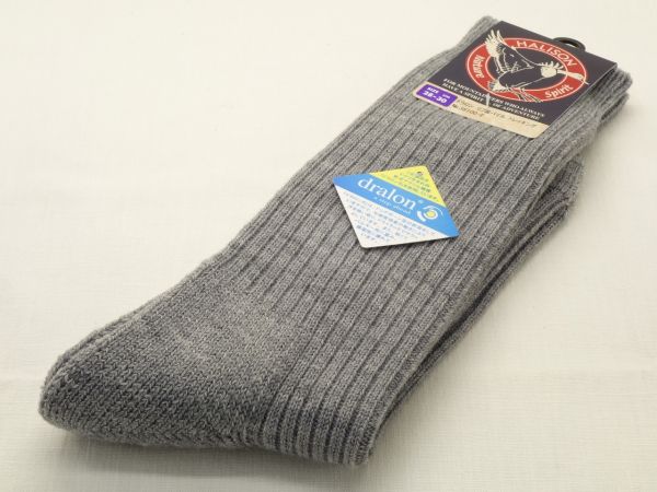 HALISON トレッキングソックス ドラロン リブ底パイル 38100-A GY