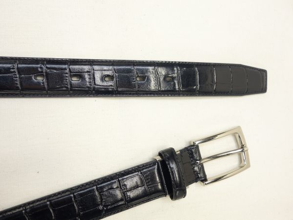 SADO ベルト DEF-025 BL-ワニ 長さ110cm　幅30mm