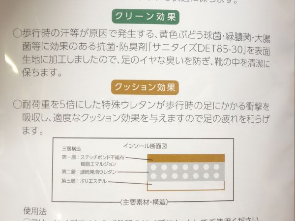 足感ドライインソール(29.0～32.0ｃｍサイズ調整可)