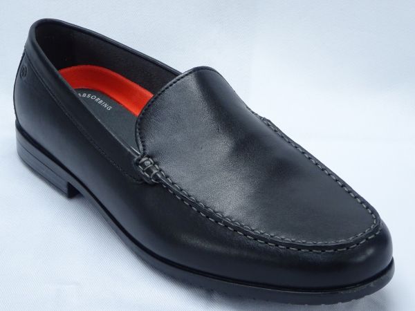 ロックポート　ドライビングシューズ　ローファー　レザー　　ROCKPORT 29 美品✨ROCKPORT ロックポート コインローファー 本革靴 ブラック
