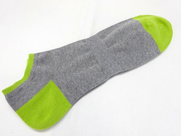 どでかいサイズの靴下 切り替え 3032-012 GY/GR 上島産業