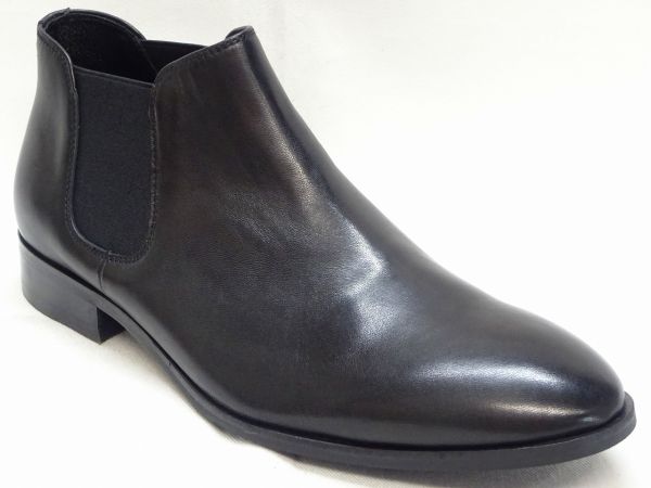 whoop-de-doo フープディドゥ シープレザーサイドゴアブーツ 20330223K BL