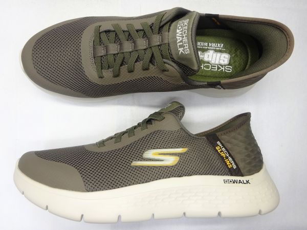 スケッチャーズ GO WALK FLEX HANDS UP【エクストラワイド幅】216324WW-BRN